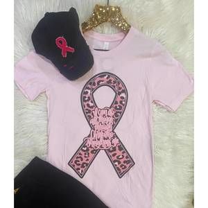 NEW BRANDED COTTON women's i can do all things breast cancer tee in pink